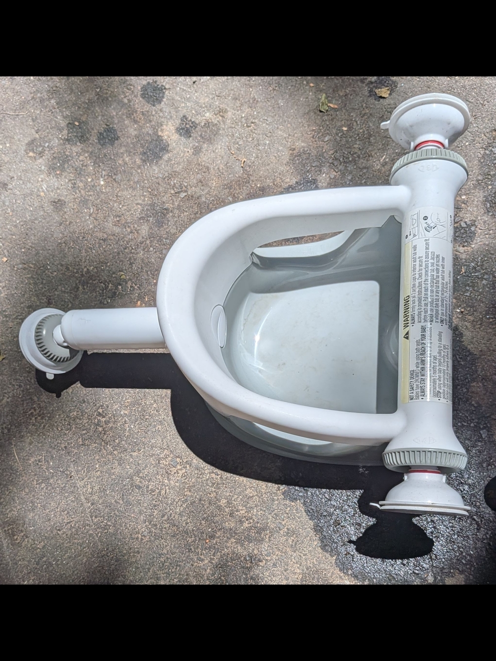 White Portable Bath Seat with Suction Mounts